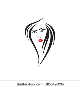 beauty salon logo design icon vector