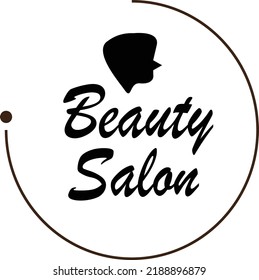 Beauty salon logo design isolated on white background in vector 