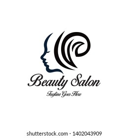 Beauty salon logo design template. Vector illustration