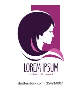 beauty salon logo design template. hairdressing salon or makeup icon.