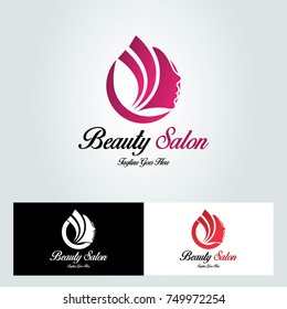 Beauty salon logo design template. Vector illustration