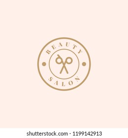 Vector de diseño del logotipo de la peluquería
