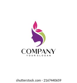Beauty salon logo design vector template