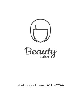 Beauty salon, logo design, vector template EPS 10