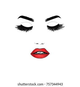 Beauty Salon Logo Beauty  face. 
Vector illustration