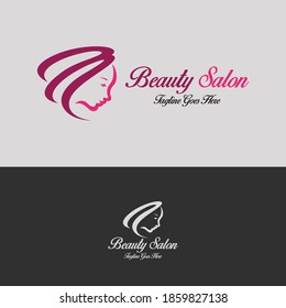 Beauty salon logo. Beauty hair icon. Vector illustration