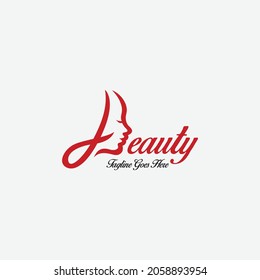 Beauty salon logo. Letter b icon. Vector illustration