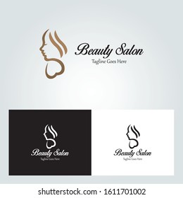 Beauty salon logo, Love beauty icon. Vector illustration