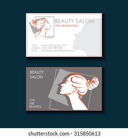 Beauty Salon Logo Template. Business Card Design Idea. Beauty, Health, Lovely Appearance