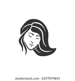 beauty salon logo template. Icon Illustration Brand Identity. Isolated and flat illustration. Vector graphic