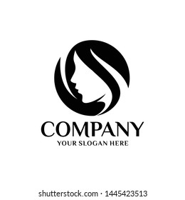 Beauty salon logo template vector illustration