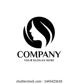 Beauty salon logo template vector illustration
