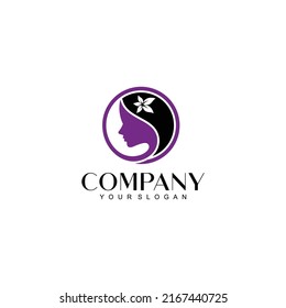 Beauty salon logo template vector