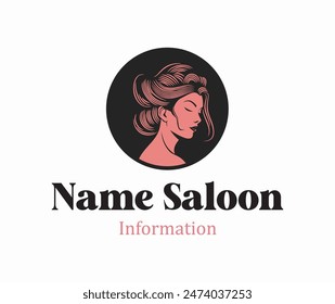 beauty salon logo template vector