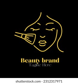 Beauty salon logo vector design illustration