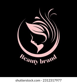 Beauty salon logo vector design illustration