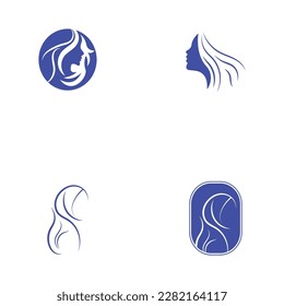 Beauty salon logo vector icon design template-vector