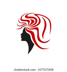 Beauty salon logo vector illustration