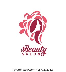 Beauty salon logo vector illustration