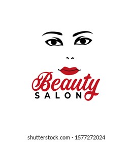 Beauty salon logo vector illustration