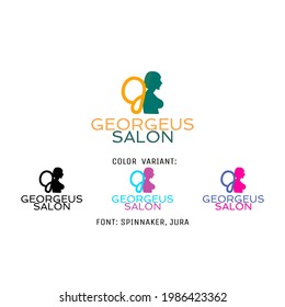 logotipo de salón de belleza vectorial con letra inicial G , para belleza, niñas, café niñas
