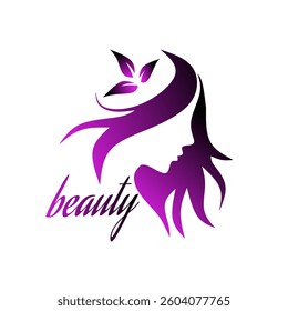 beauty salon logo vector with simple design
