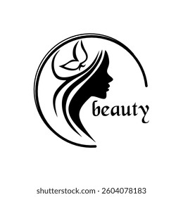 beauty salon logo vector with simple design