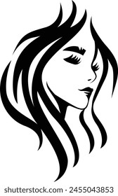 Beauty Salon Logo Women Face