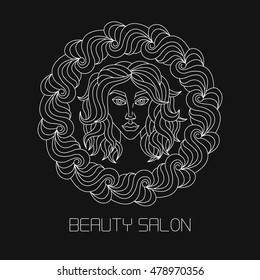 beauty salon logotype vector