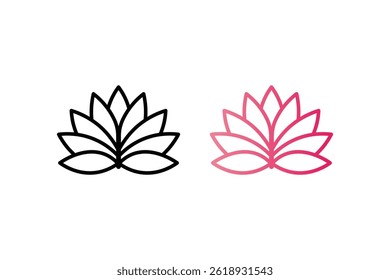 Beauty Salon Lotus Flower Line Logo Vector, lotus flower logo, lotus line art, floral lotus logo
