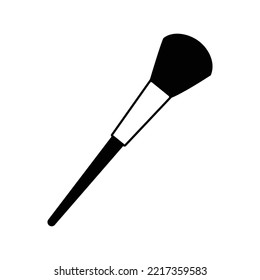 Beauty salon makeup brush icon | Black Vector illustration |