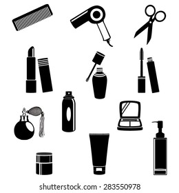 Beauty salon objects vector
