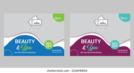 Beauty Salon Post Card Design Template