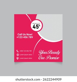 Beauty Salon Promotion Template Modern And Elegant For Social Media Marketing