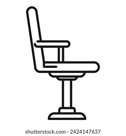 Beauty salon seat icon outline vector. Glamour person. Model seat coif