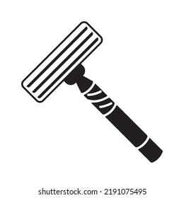 Beauty salon shaving razor icon | Black Vector illustration |