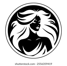 beauty salon shop logo creative and original for your business or company logotype vector illustration isolated on white background