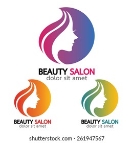 Beauty salon sign Branding Identity Corporate vector logo design template.- vector illustration