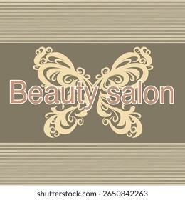Salão de beleza spa publicidade banner borboleta padrão vetor imagem