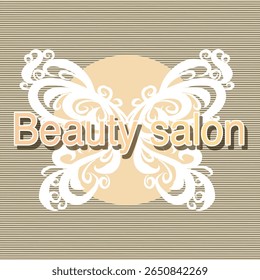 Salão de beleza spa publicidade banner borboleta padrão vetor imagem
