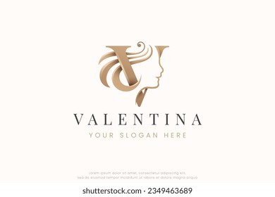 Schönheitssalon Spa Brief / Frauenlogo Design