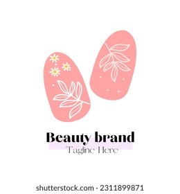 Beauty salon and spa logo design illustration