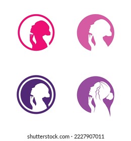 Beauty salon and spa logo vector icon design template vector