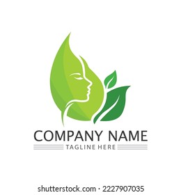 Beauty salon and spa logo vector icon design template vector
