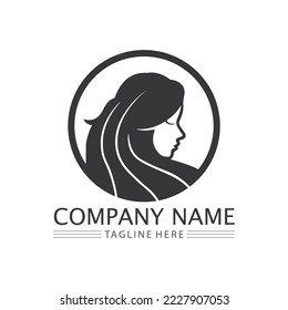 Beauty salon and spa logo vector icon design template vector