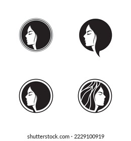 Beauty salon and spa logo vector icon design template 