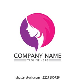 Beauty salon and spa logo vector icon design template 