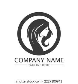 Beauty salon and spa logo vector icon design template 