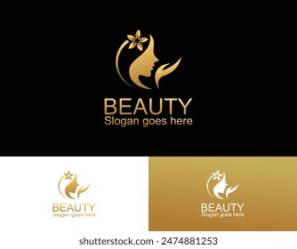 Beauty salon and spa logo vector icon design template