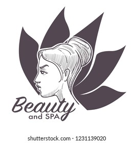 Procedimentos de spa de salão de beleza tornando a mulher mais saudável e vetor relaxado. Tratamento da pele e do corpo, cosméticos e fazer o serviço às mulheres. Lindas senhoras usando remédios naturais e cremes faciais
